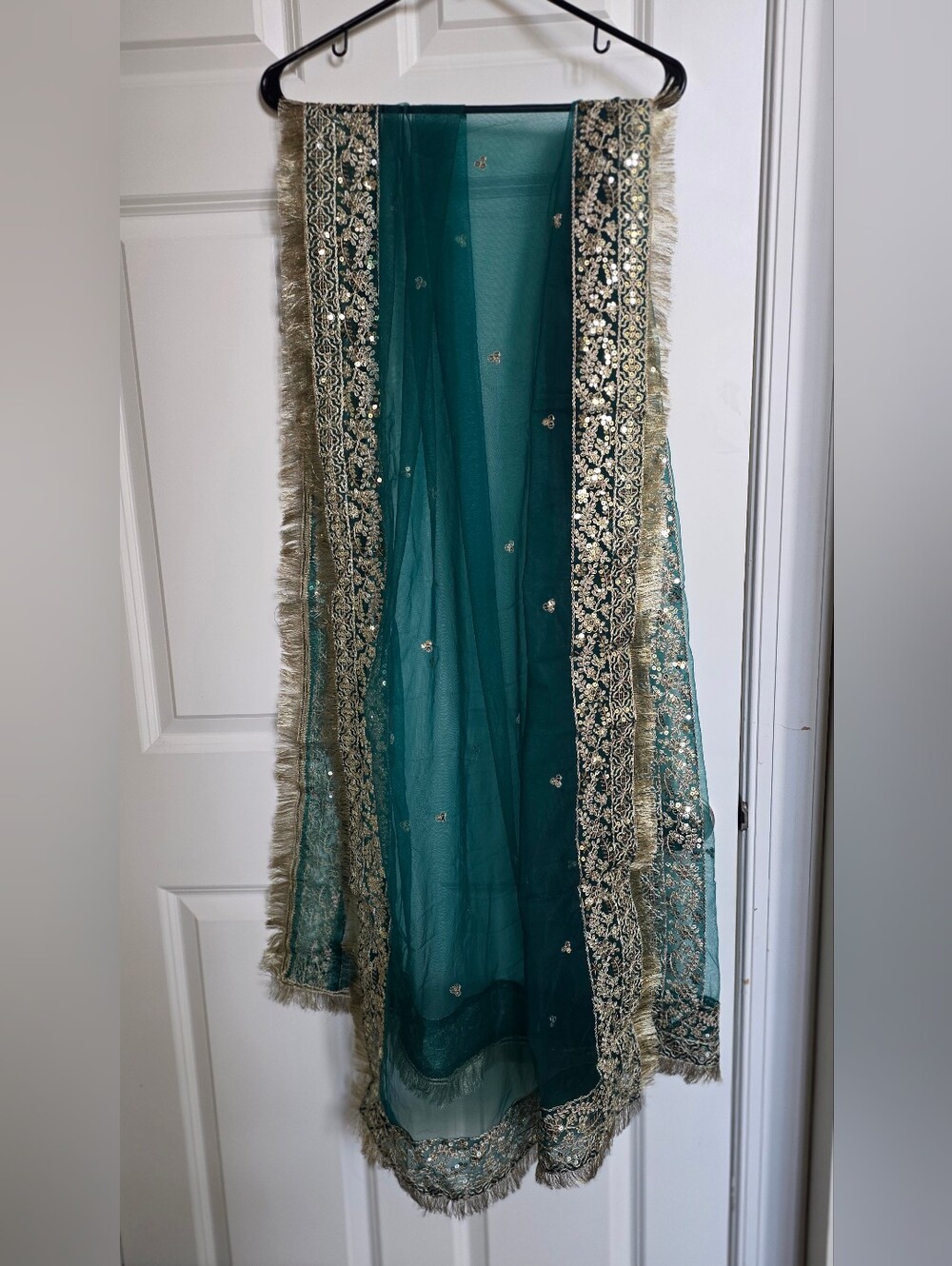Gorgeous Sequin Zari green Lehenga Choli - Picture 10 of 14